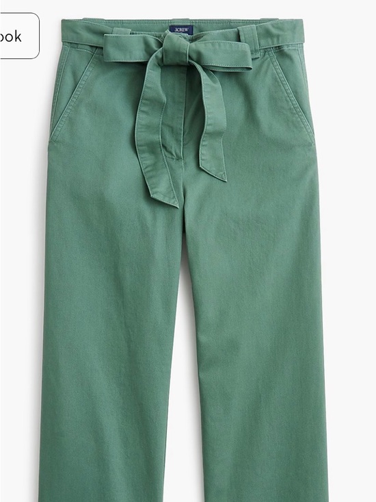 J. Crew Pants - JCrew NWT High-Rise Tie-Waist Wide Leg Pants - Green